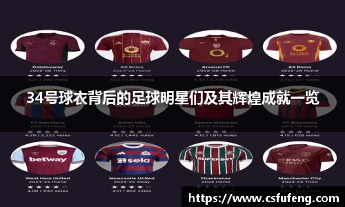 34号球衣背后的足球明星们及其辉煌成就一览